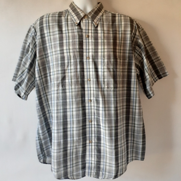 Timber Creek men's multicolor plaid short sleeve button down shirt size L - Picture 1 of 11
